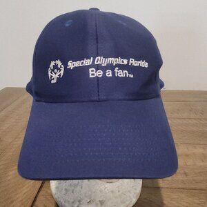 SPECIAL OLYMPICS FLORIDA Hat Blue Adjustable Workout Cap Be A Fan